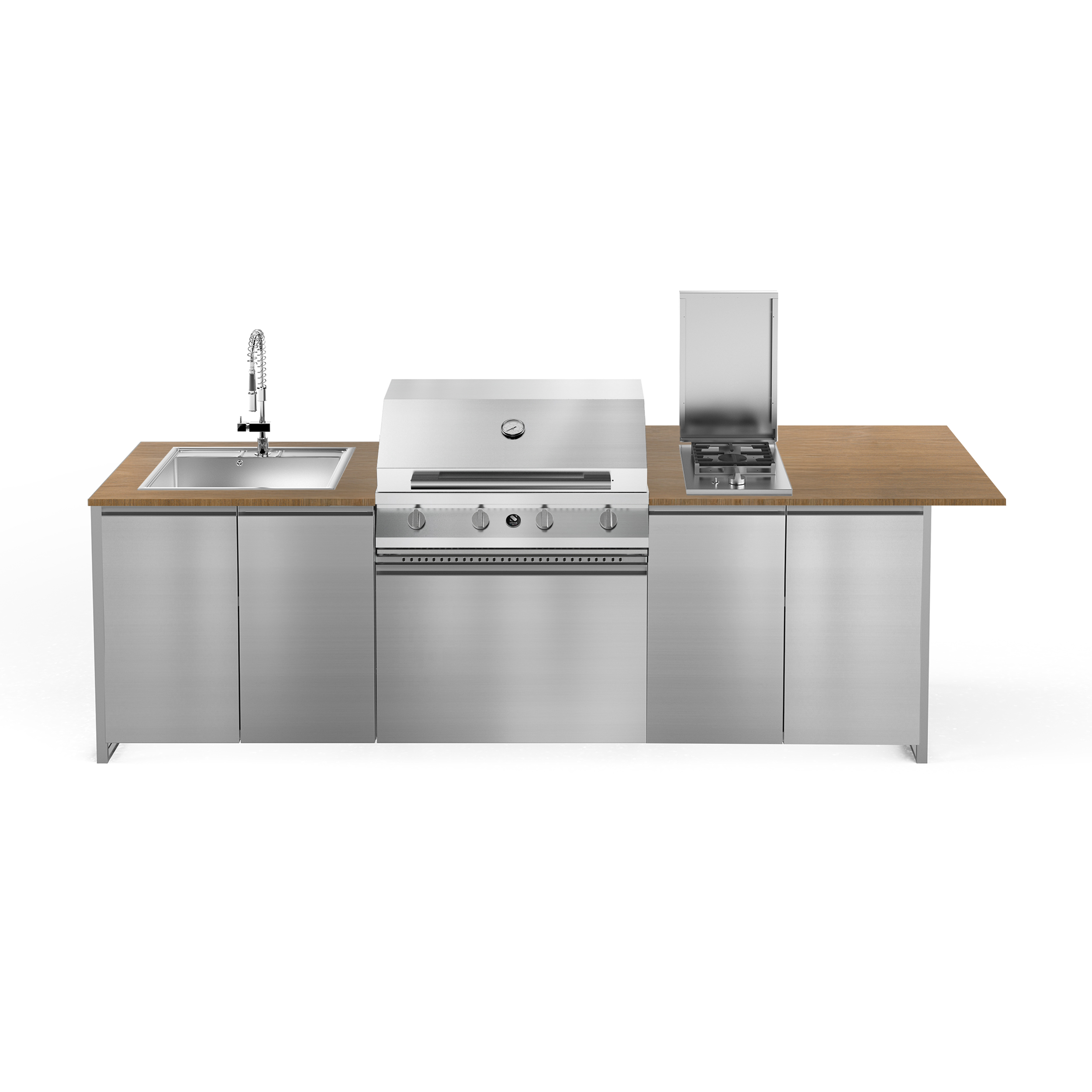 ΚΟΥΖΙΝΑ ΕΞΩΤΕΡΙΚΗΣ ΧΡΗΣΗΣ STEEL GEA BRENTA31080-QL-NA-SS | BBQ STEEL 90εκ. | ΝΕΡΟΧΥΤΗΣ 75εκ. | ΕΣΤΙΑ ΑΕΡΙΟΥ